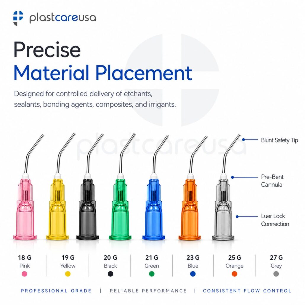 Pre Bent Needle Flow Dispensing Tips