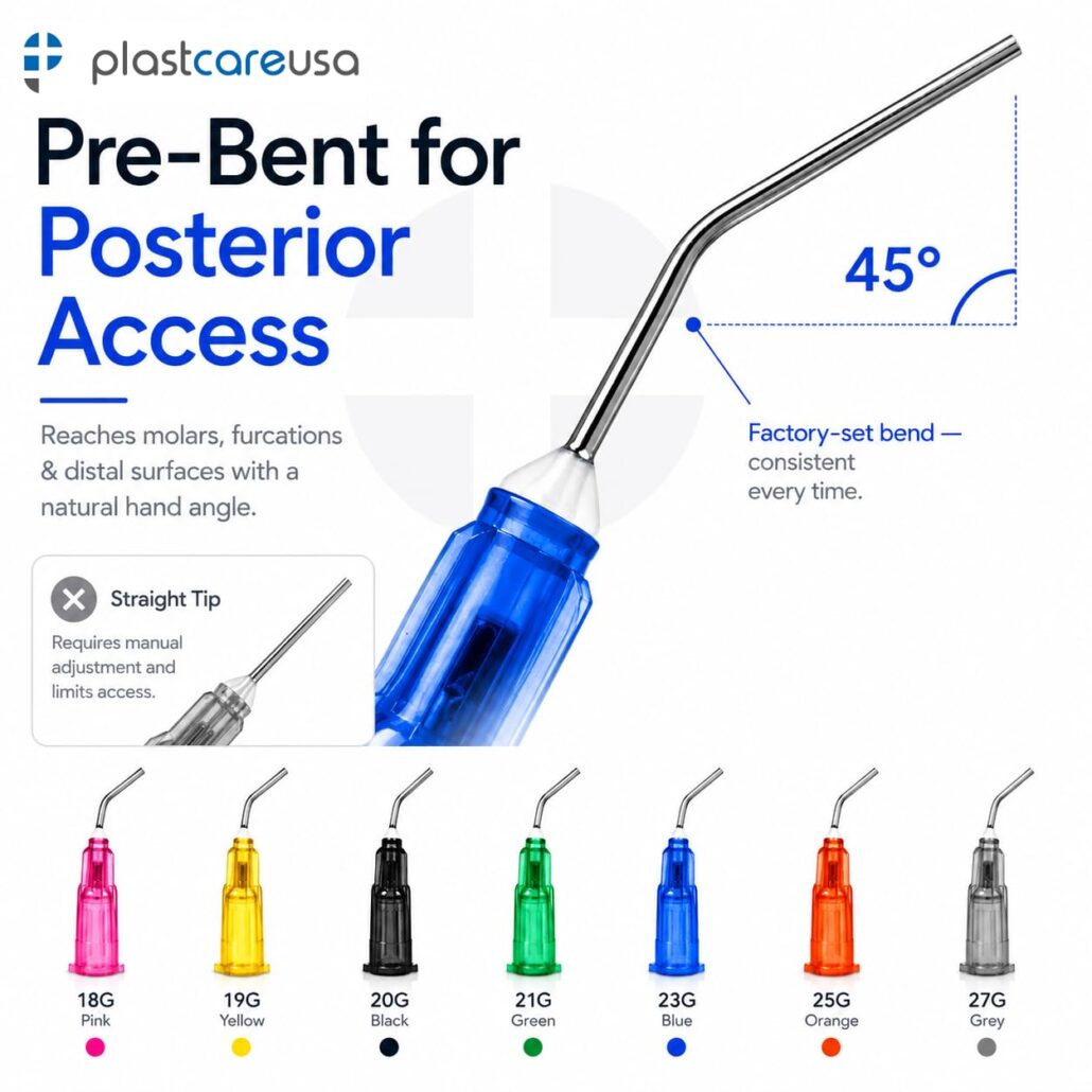 Pre Bent Needle Flow Dispensing Tips