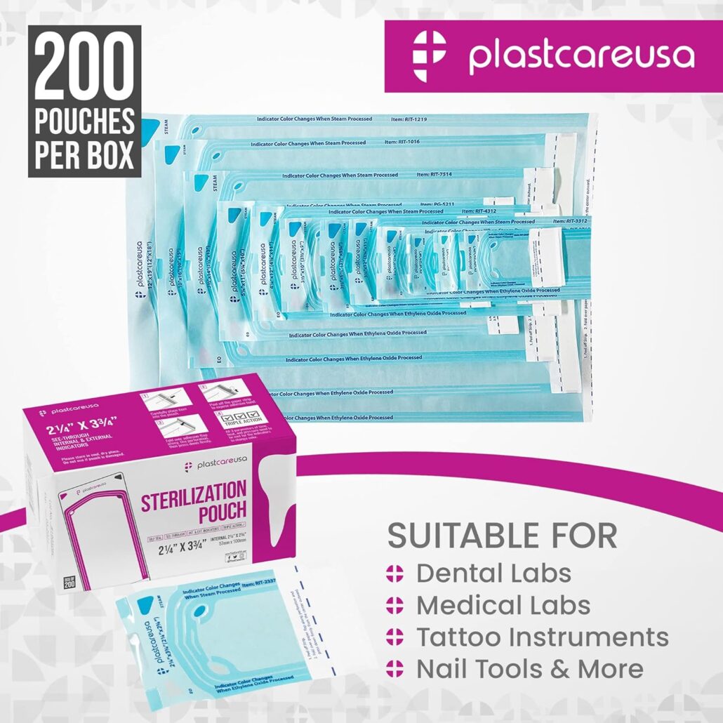 2.25″ x 2.75″ Self-Sealing Sterilization Pouch