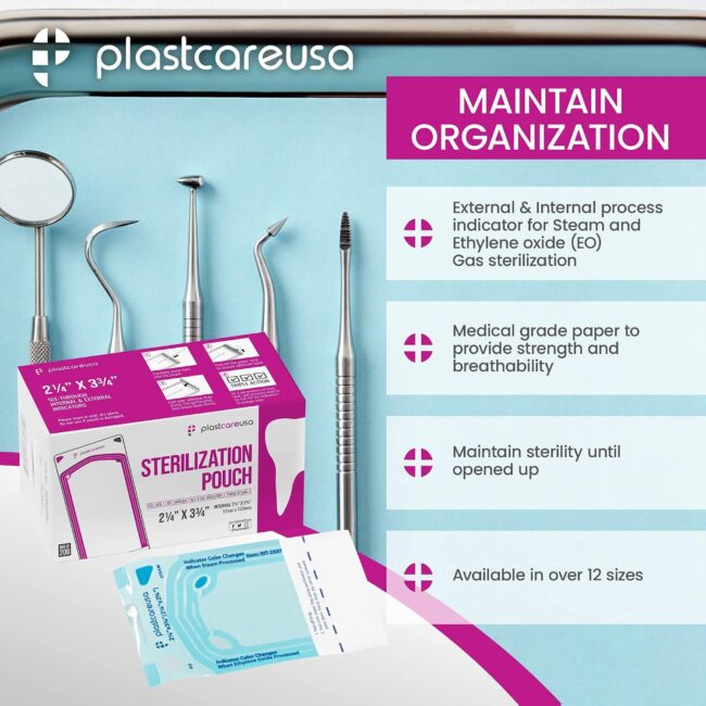 2.25″ x 2.75″ Self-Sealing Sterilization Pouch