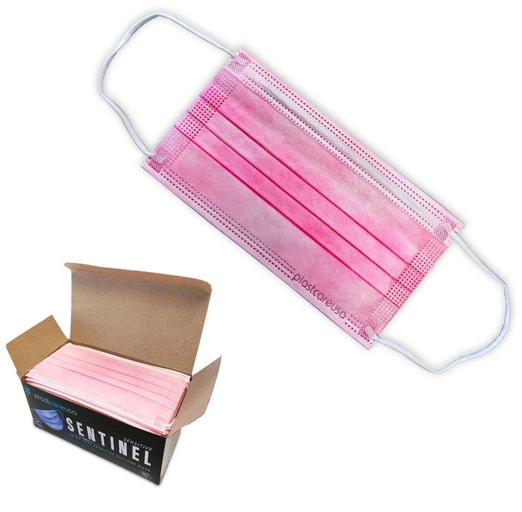 ASTM Level 2 Disposable Ear Loop Masks – Pink