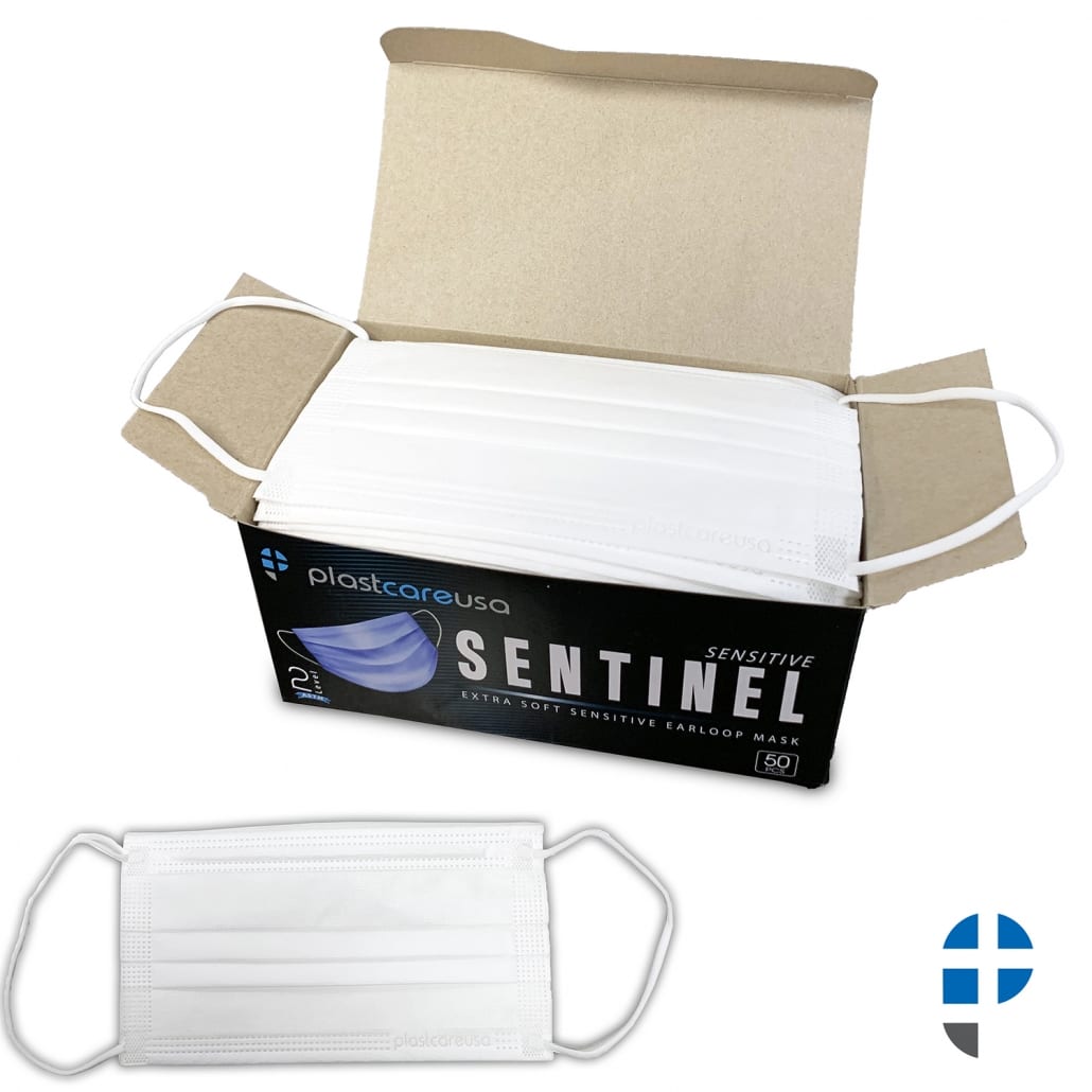 ASTM Level 2 Disposable Ear Loop Masks – White