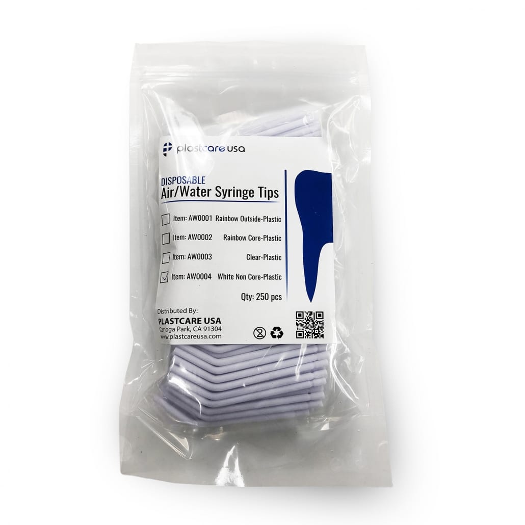 Air/Water Syringe Tips White No Core