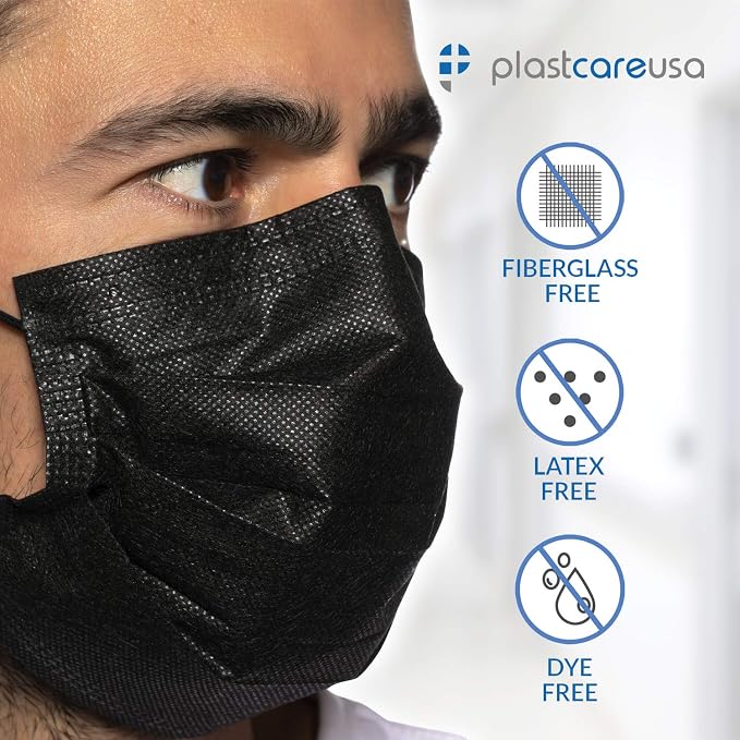Black ASTM Level 1 Disposable Ear Loop Masks