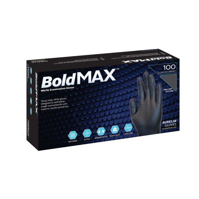 Aurelia BoldMAX – Black Nitrile 6.0 mil Gloves