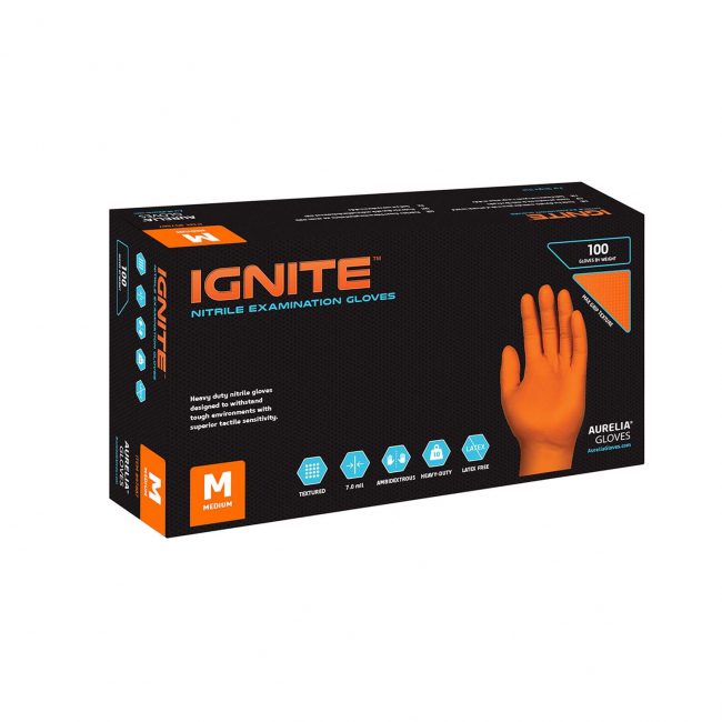 Aurelia Ignite – Orange Nitrile 6.0 mil Gloves
