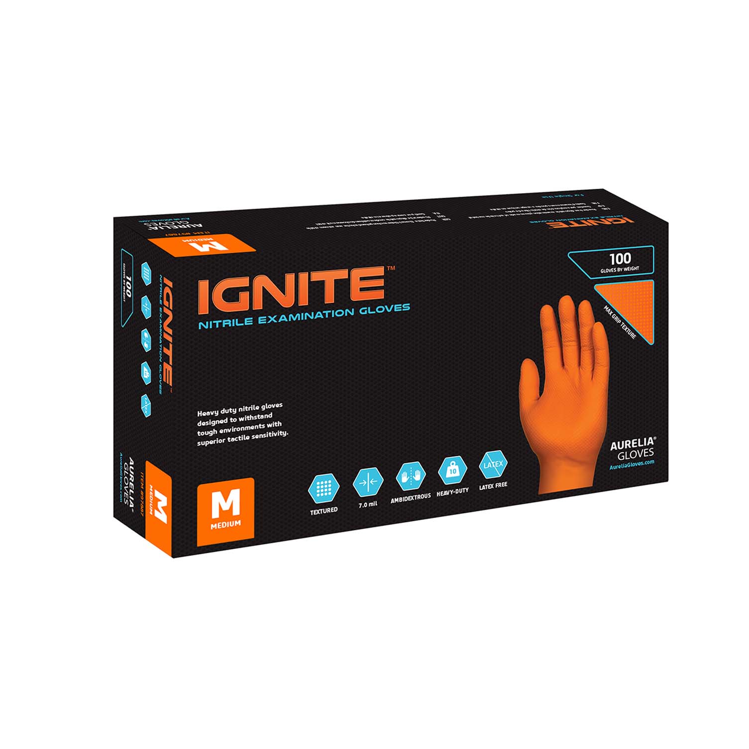 Aurelia Ignite – Orange Nitrile 6.0 mil Gloves