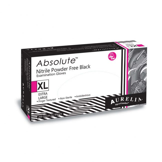 Aurelia Absolute – Black Nitrile 3.2 mil Gloves