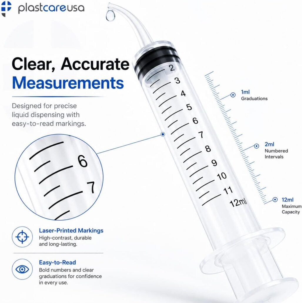 12cc Measured Curved Tip Syringes