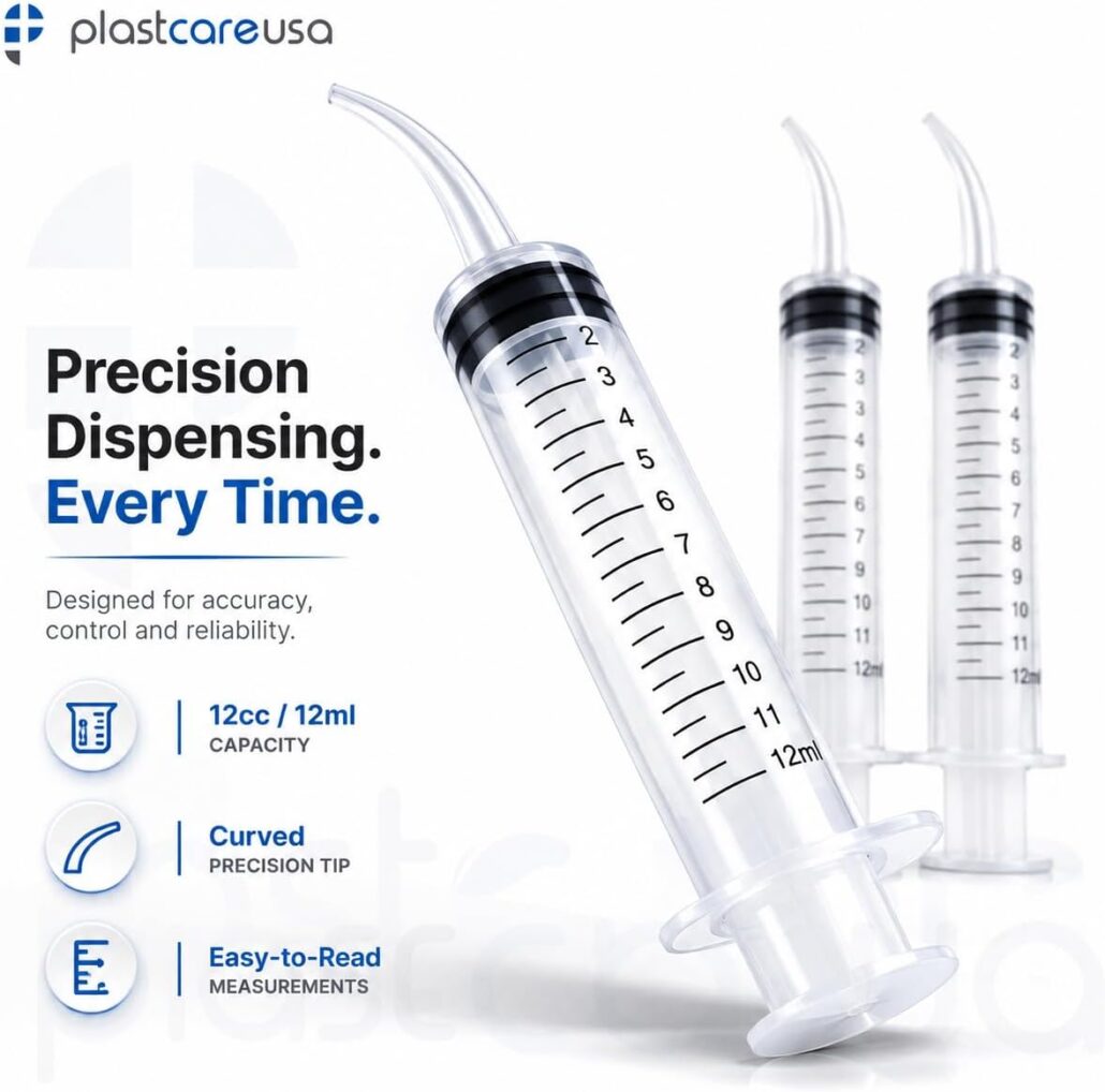 12cc Measured Curved Tip Syringes