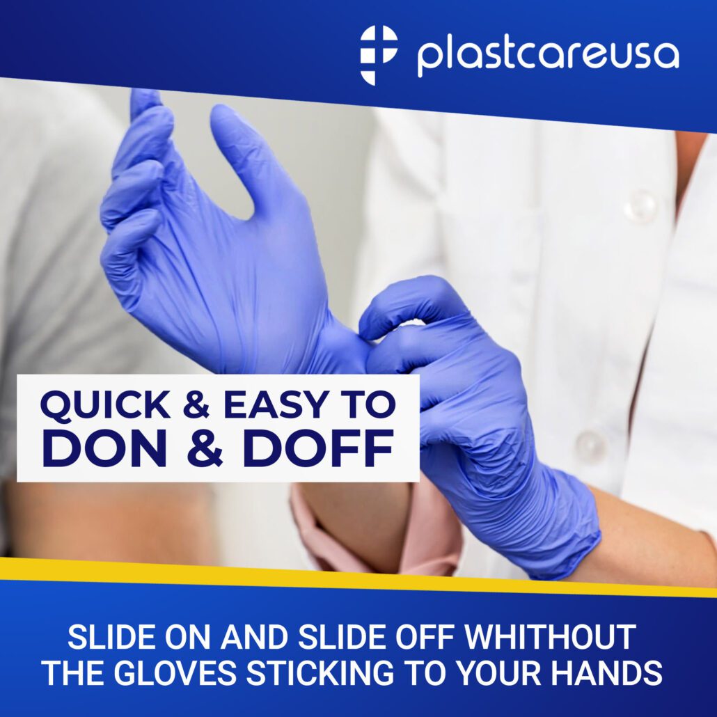 PlastCare USA Cobalt – Indigo Blue Nitrile Gloves