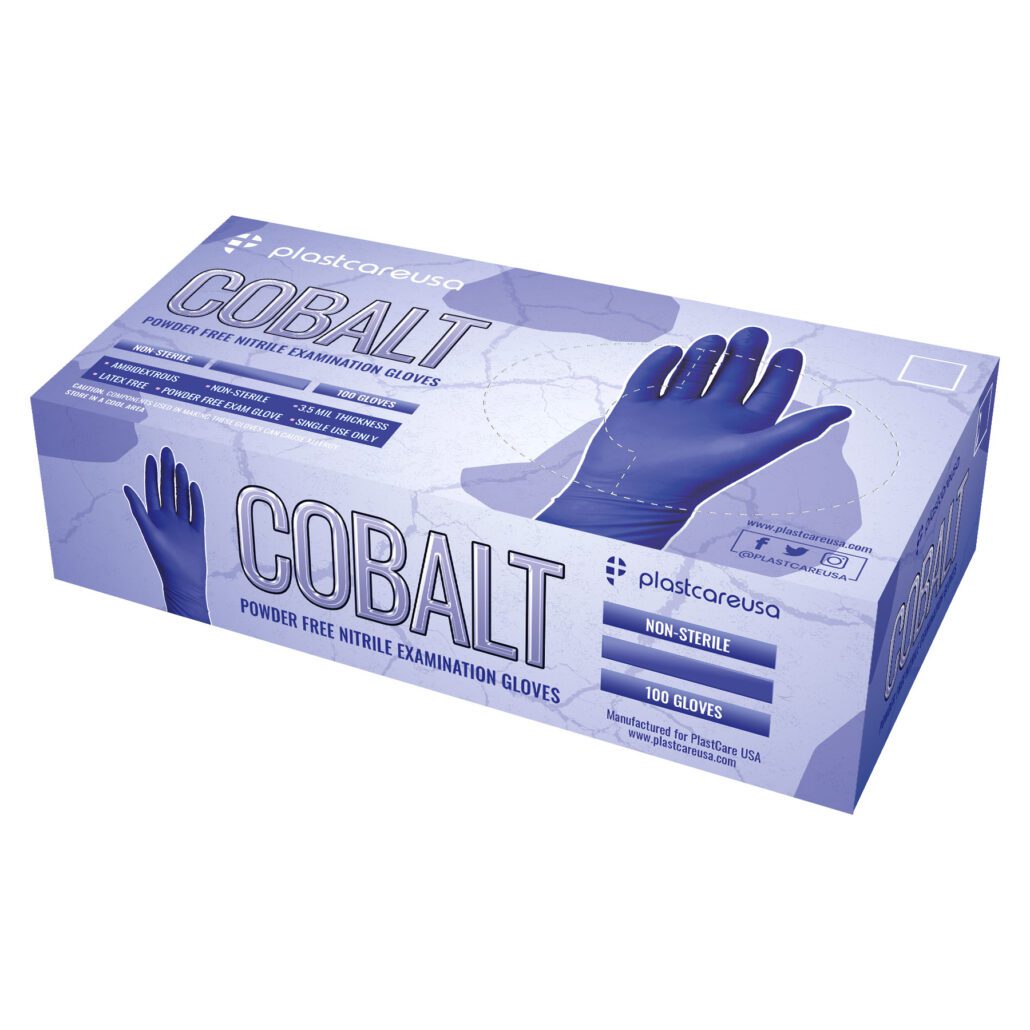 PlastCare USA Cobalt – Indigo Blue Nitrile Gloves