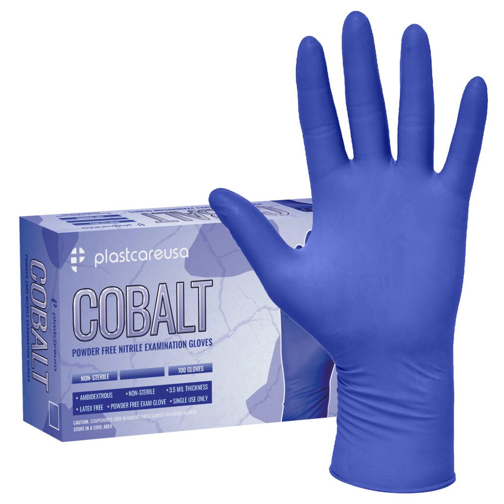 PlastCare USA Cobalt – Indigo Blue Nitrile Gloves
