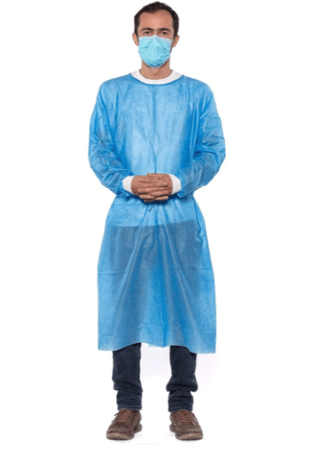 Disposable Isolation Gown (SMS, Knit Cuff)