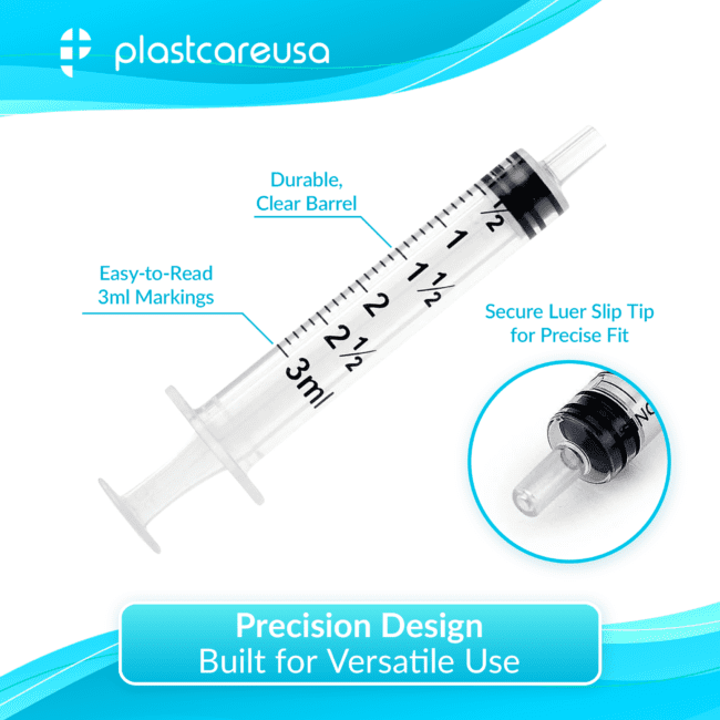 3ml 3cc Luer Lock Disposable Syringes (Non Sterile)
