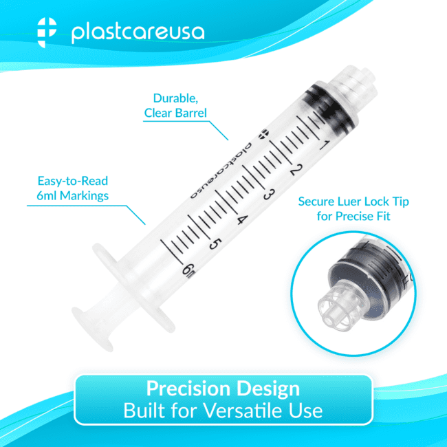 6ml 6cc Luer Lock Disposable Syringes (Non Sterile)