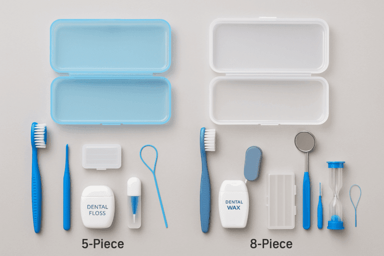 Orthodontic Patient Kits: 5-Piece and 8-Piece Essentials for Braces Care