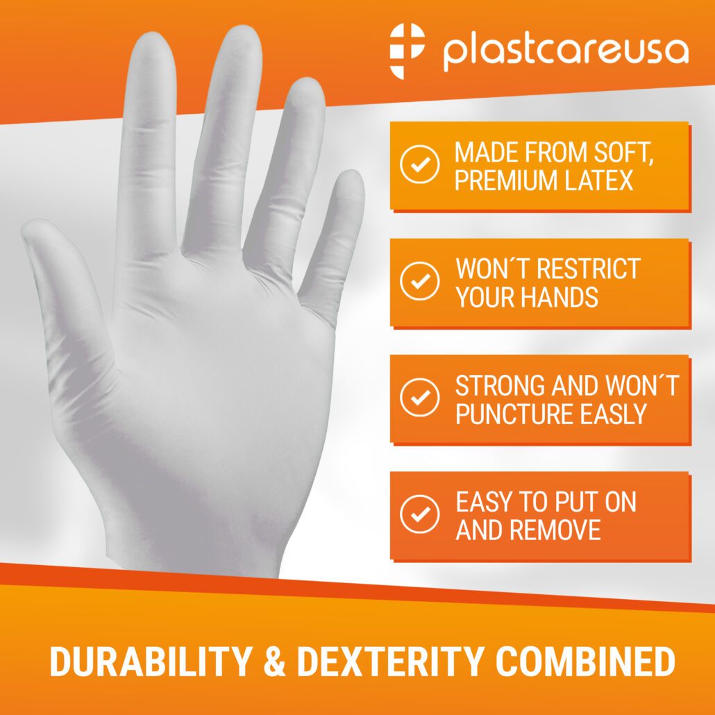 White Latex Exam Gloves