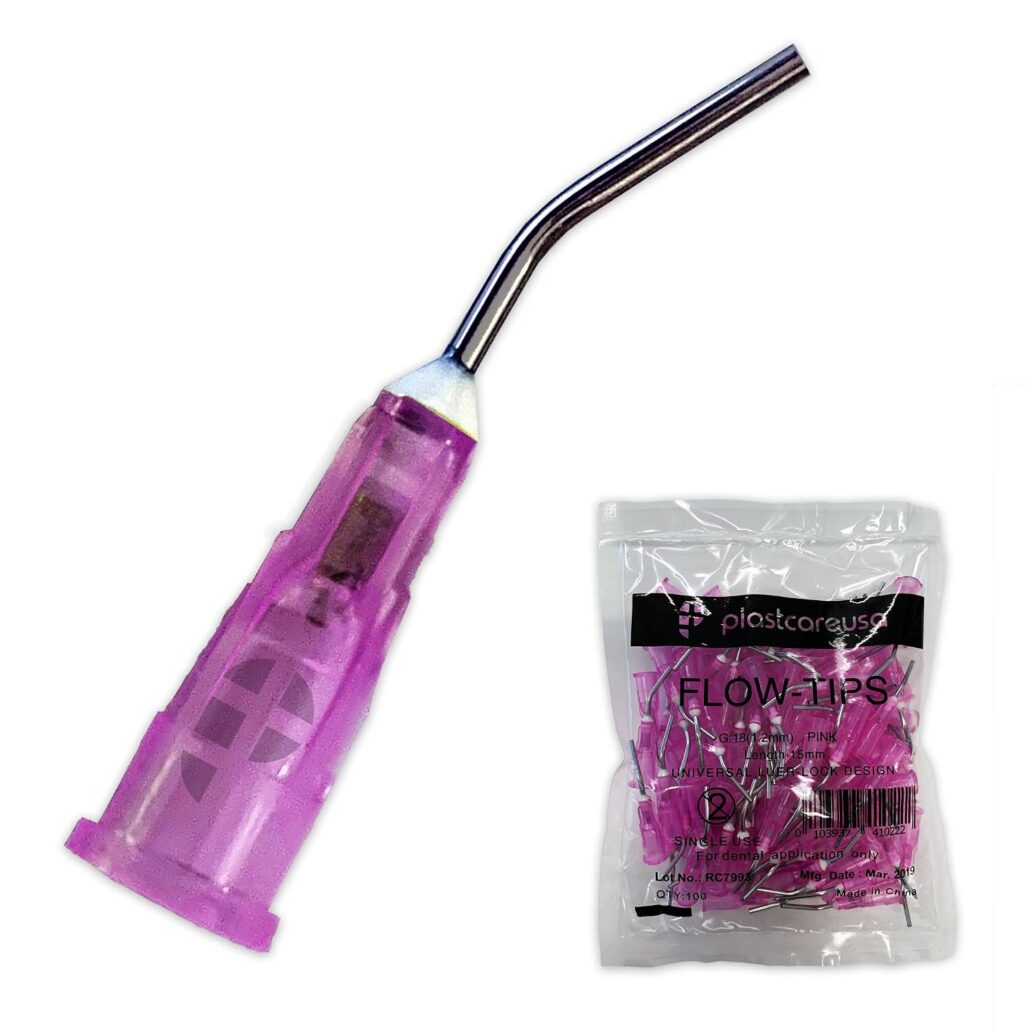 Pre-Bent Needle Flow Dispensing Tips