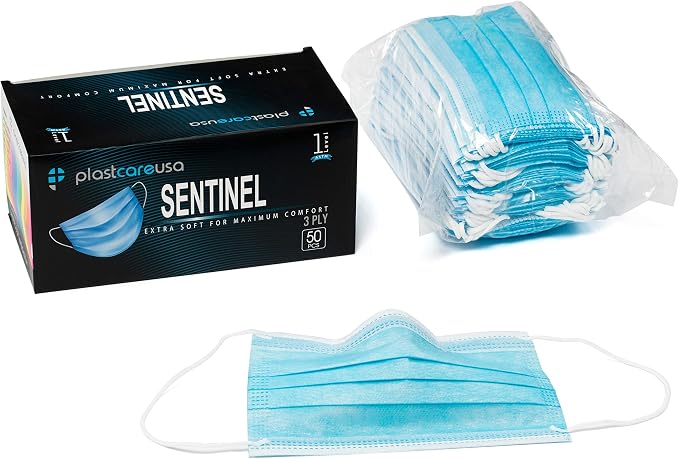 Blue ASTM Level 1 Disposable Ear Loop Masks