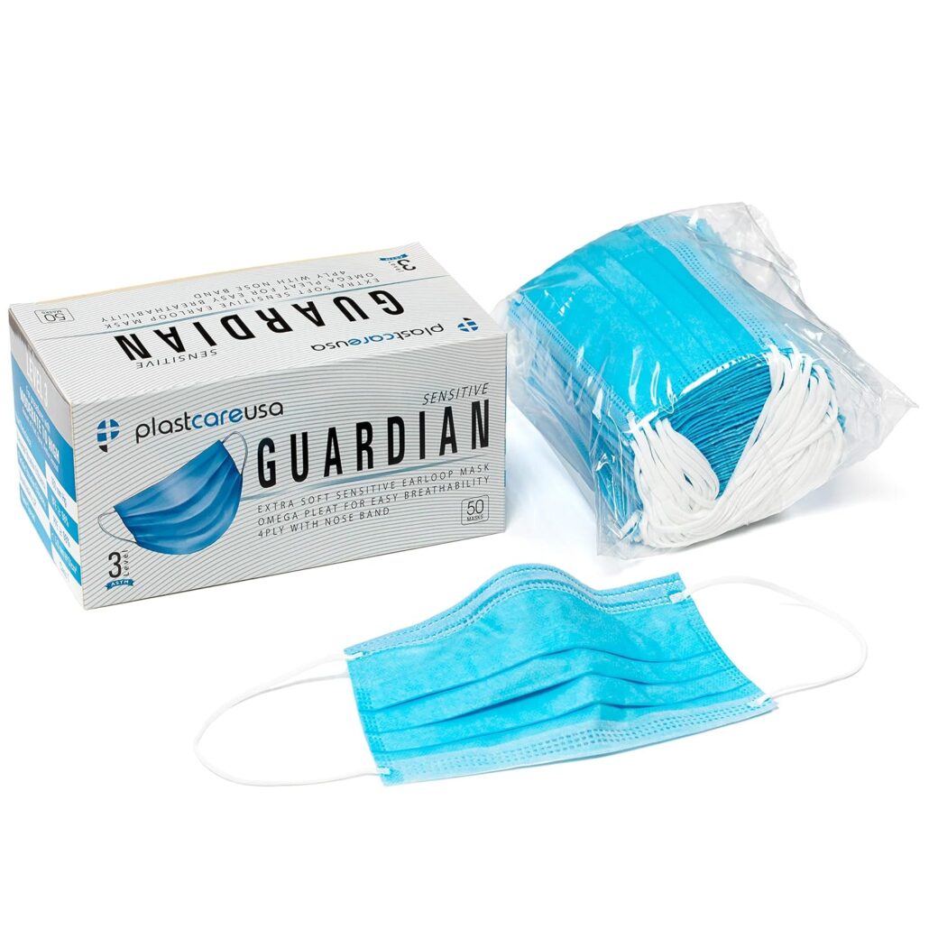 Blue 4-Ply ASTM Level 3 Disposable Surgical Masks