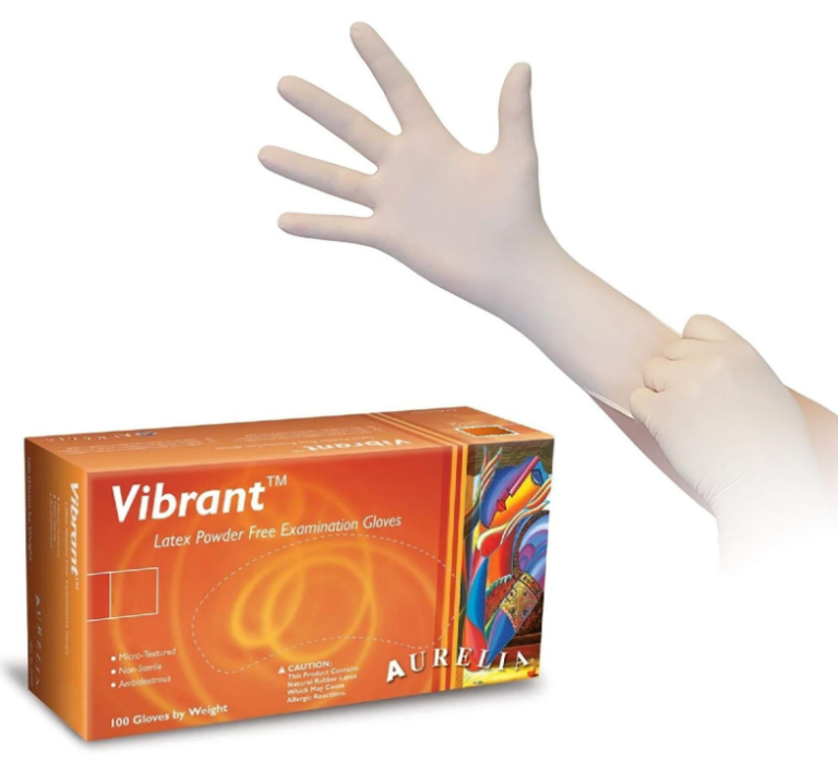 Aurelia Vibrant White Latex Gloves