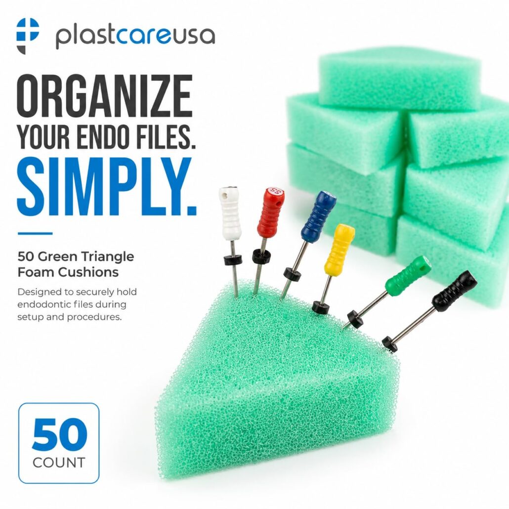 Triangle Sponge Foam Cushion Holders - Green