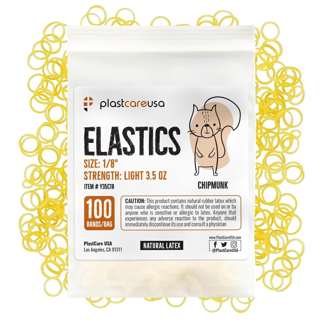 Yellow Orthodontic Latex Elastic Bands