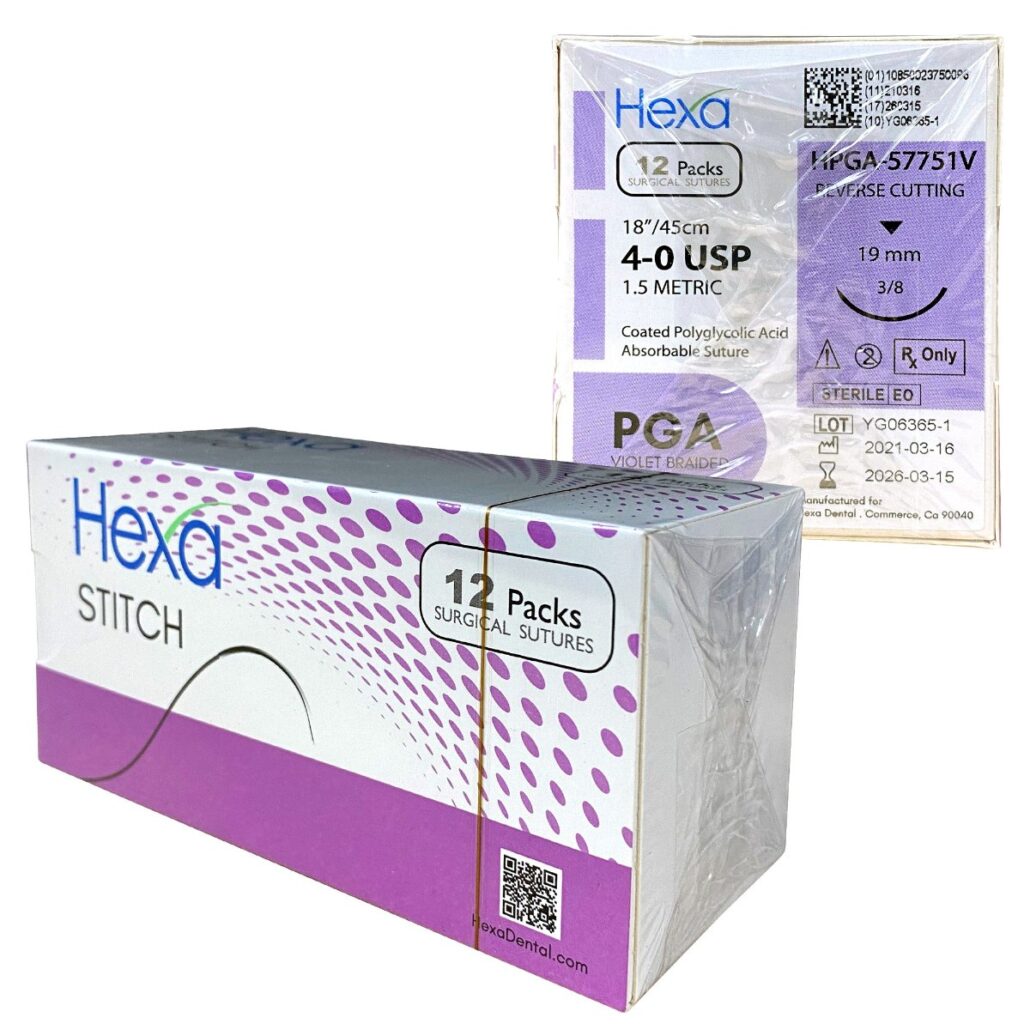 Hexa PGA Violet Sutures 4-0 HPGA-57751V