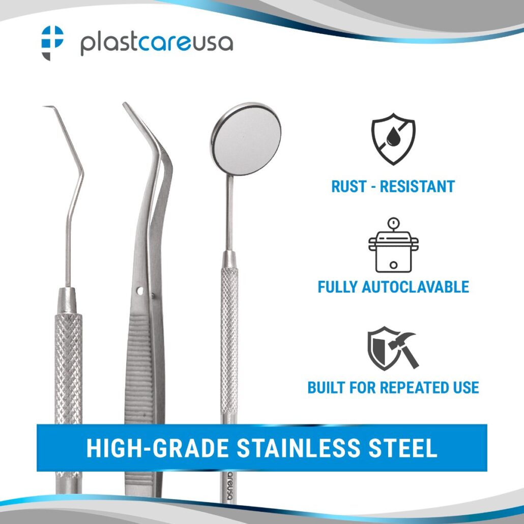 PlastCare USA 3-Piece Dental Examination Kit