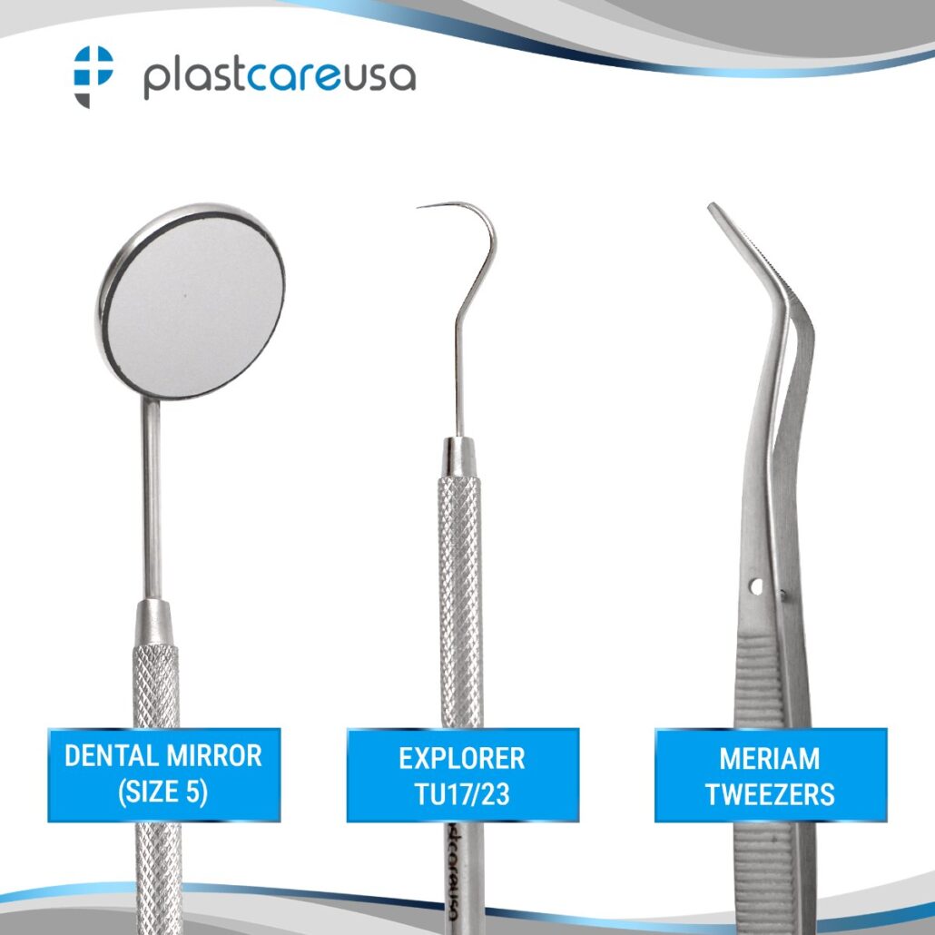 PlastCare USA 3-Piece Dental Examination Kit