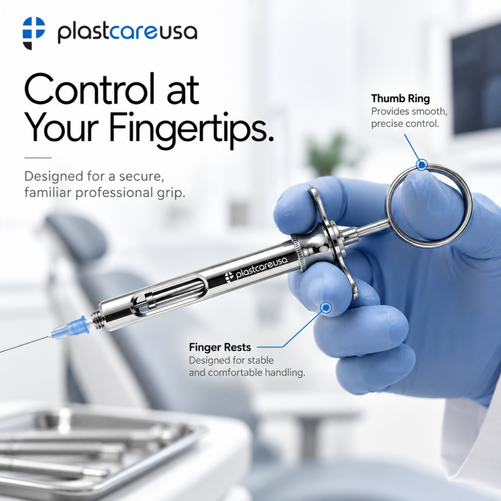Dental aspirating syringe for local anesthesia