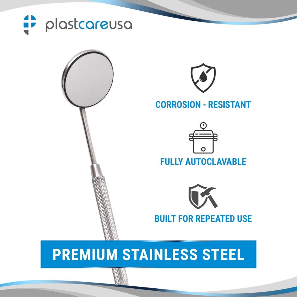 PlastCare USA Dental Mirror No 5 with Handle