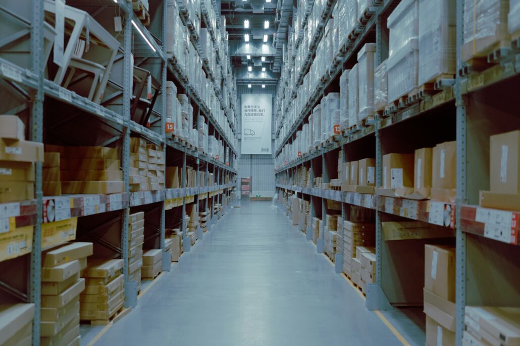 Cases of supplies ready to ship