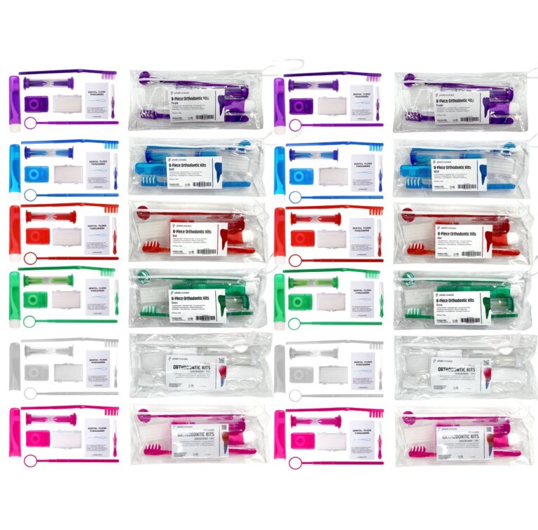 Orthodontic 8-Piece Patient Kits – Assorted Colors