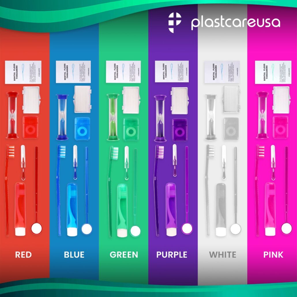 PlastCare USA Orthodontic 8-Piece Patient Kits, Assorted