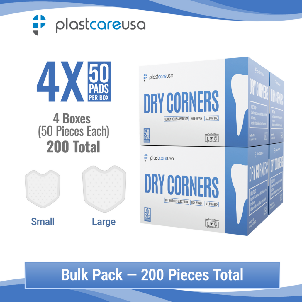 Small dental dry corners, saliva absorbent dry angles